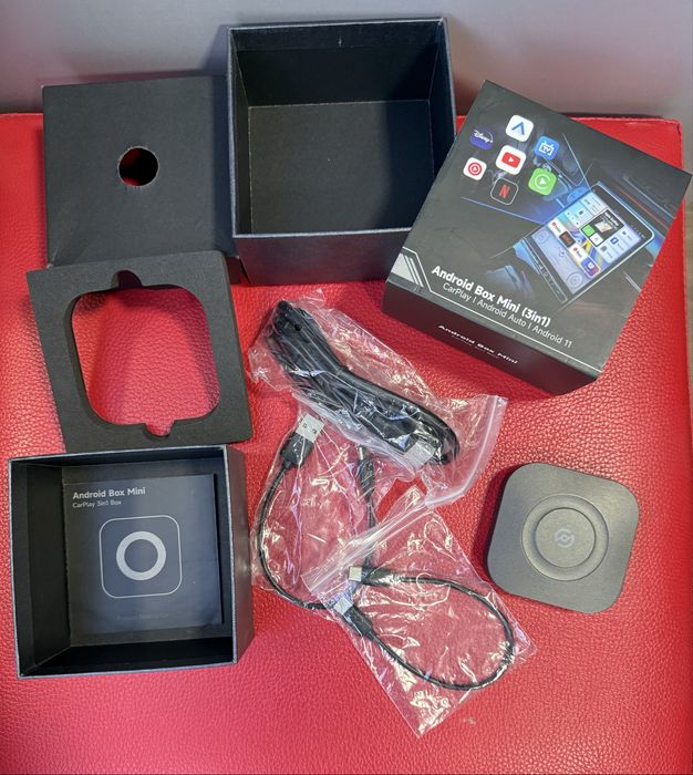 Android Auto Box Mini 3 em 1 ( Carplay/Android Auto/ Android 11)