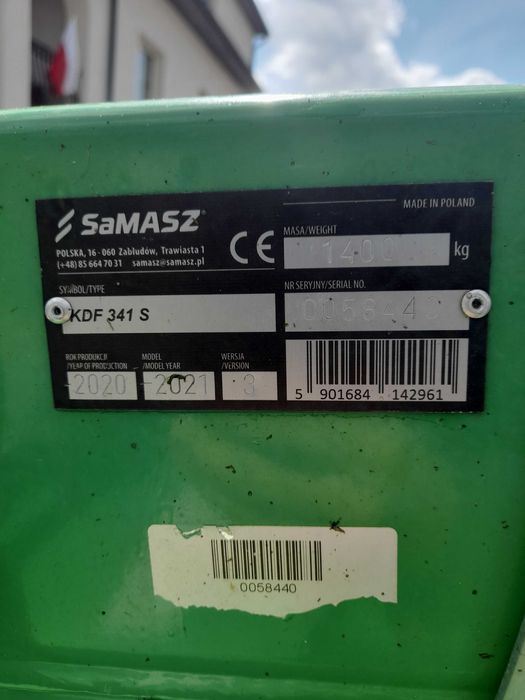 Kosiarka czołowa dyskowa Samasz KDF 341 S