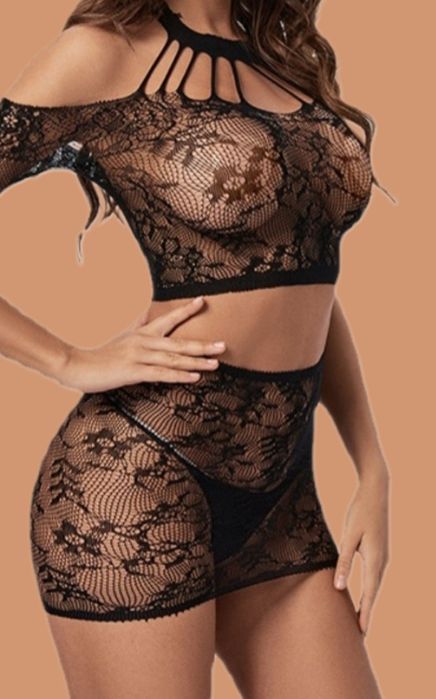 Bielizna Erotyczna Ekskluzywna Dwuczęściowa z Rękawkami  Pareo kolory