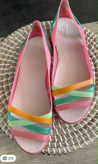 Crocs sandały Isabella Huarache 2 Flat Pink/Rose Dust W8 38/39