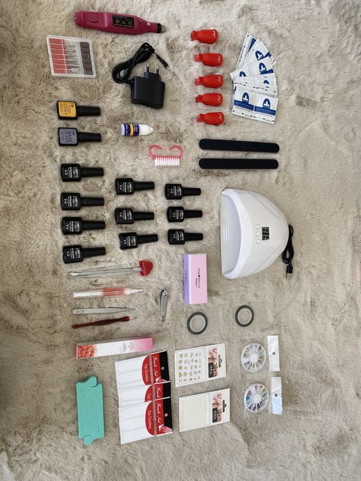 Kit unhas de gel branco