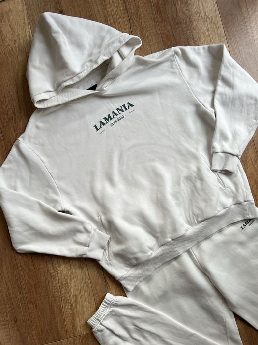 Dres biały komplet dresowy S M La Mania