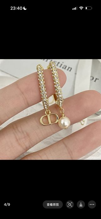 Dior kolczyki złote nowe