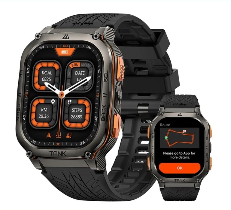 Тактические смарт часы Kospet TANK M3 Ultra с двумя ремешками