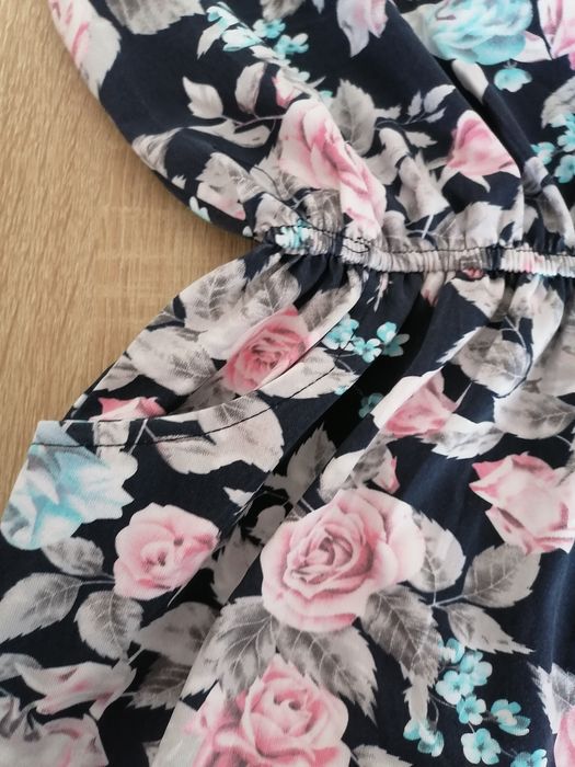 Kombinezon kwiaty koronką L XL