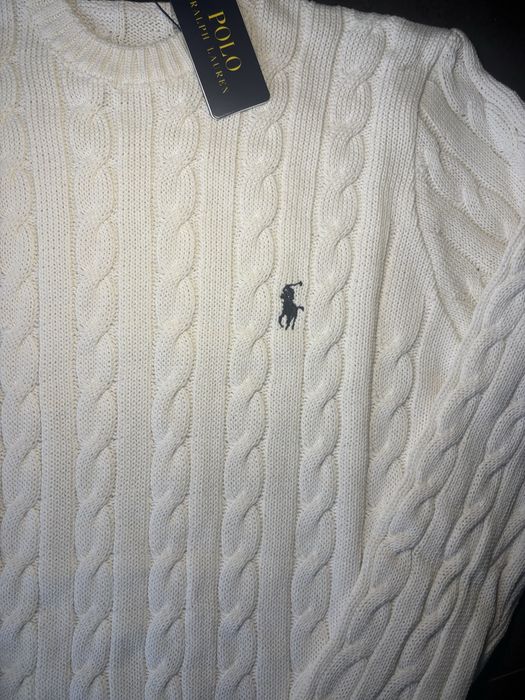 Bialy sweter ralph lauren 2XL
