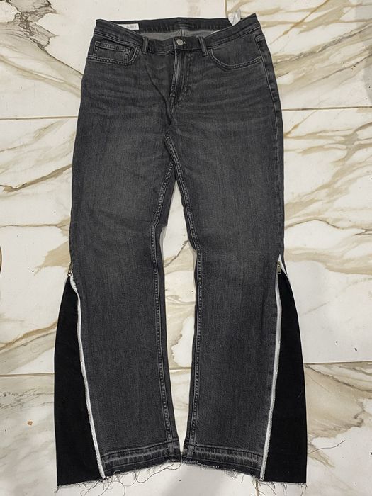 Flared zip jeans , фларед джинси