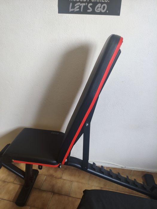 Banco de musculação+ halter de rosca + discos no total de 70kg