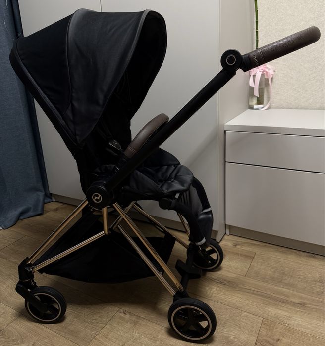 Коляска Cybex Mios 4.0 Rose Gold 2025 Platinum Premium Black