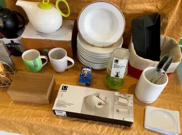 conjunto de utilidades para a casa, artigo novo c/ 50% desconto