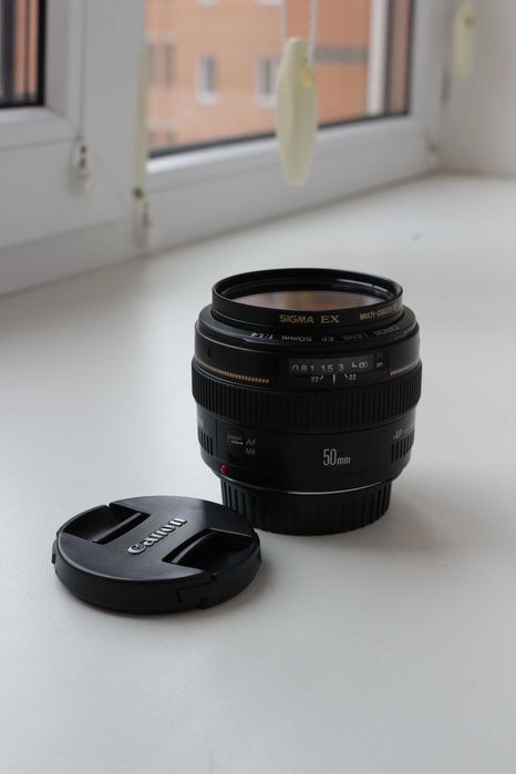 Об'єктив Canon EF 50 1.4, в захисному фільтрі
