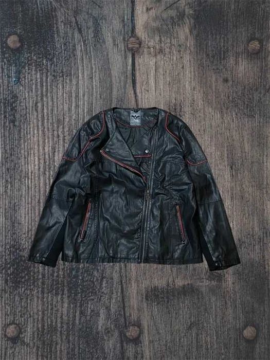 Kurtka męska skóra ekologiczna XL czarny Black emo Gothic metal rock