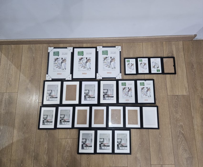 Komplet ramek 23 sztuki czarne