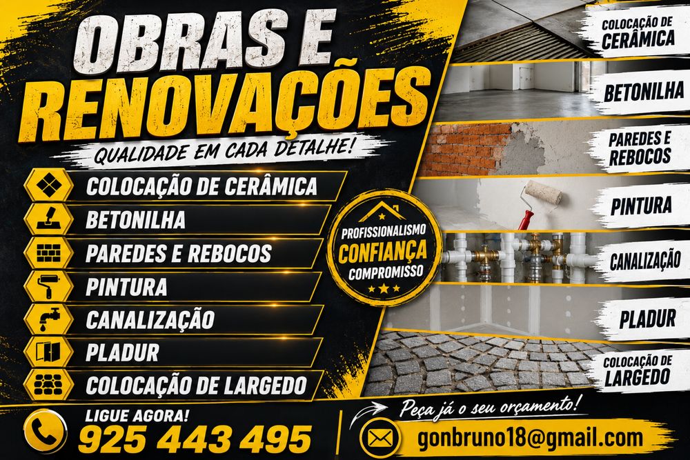 Obras e renovacoens por portugal inteiro