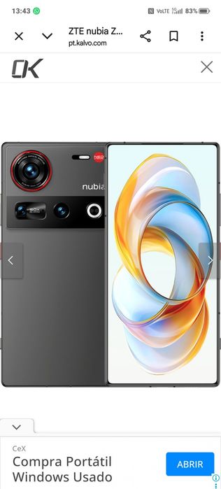 Troco Núbia Z70 ultra como novo