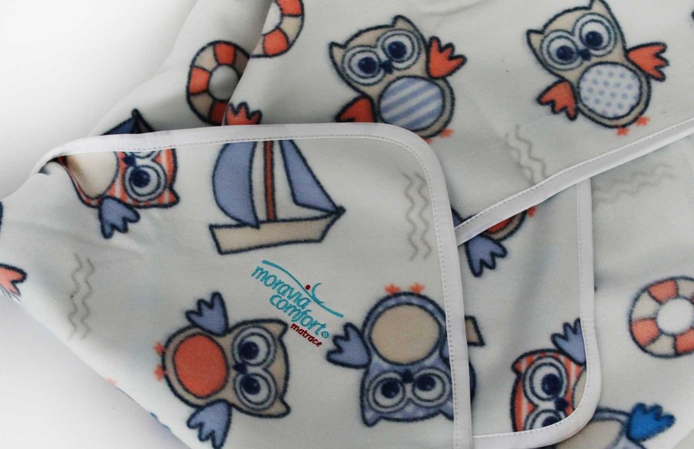 Lekki, nowy kocyk dziecięcy 90×90 cm