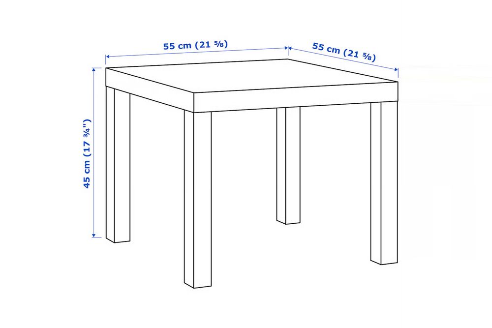 Mesa de apoio IKEA LACK Descontinuado - Feito em Portugal – Preto