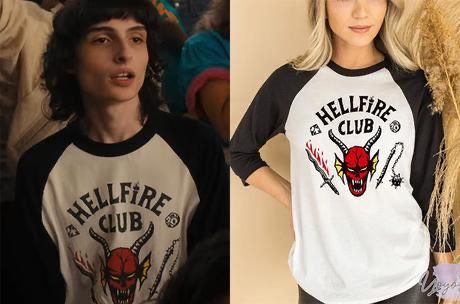 CAMISOLAS STRANGER THINGS HELLFIRE CLUB - TAMANHO JUVENIL