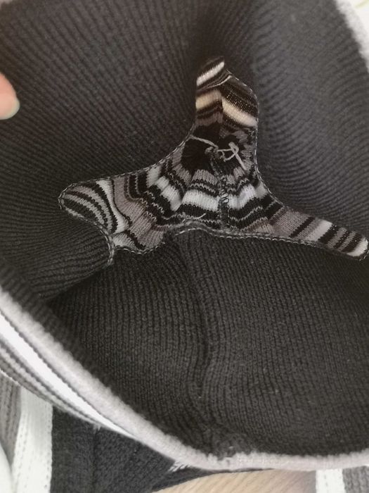 Komplet chłopięcy: czapka i szalik z frędzlami r.54-56