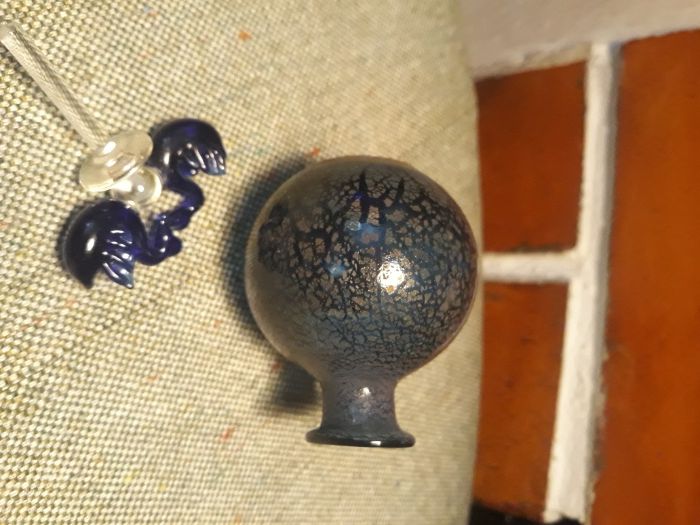 Frasco de Perfume Murano, tampa com cisnes