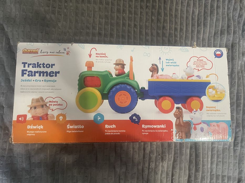 Zabawka dziecięca traktor farmer jeździ gra rymuje 12 m+ traktorek dla dziecka