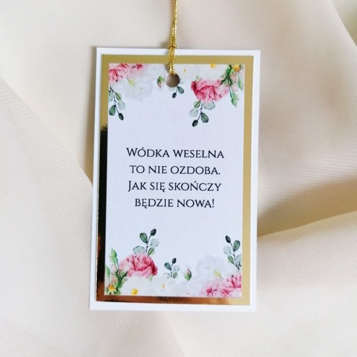 Zawieszki na alkohol w stylu GLAMOUR różowe i białe piwonie