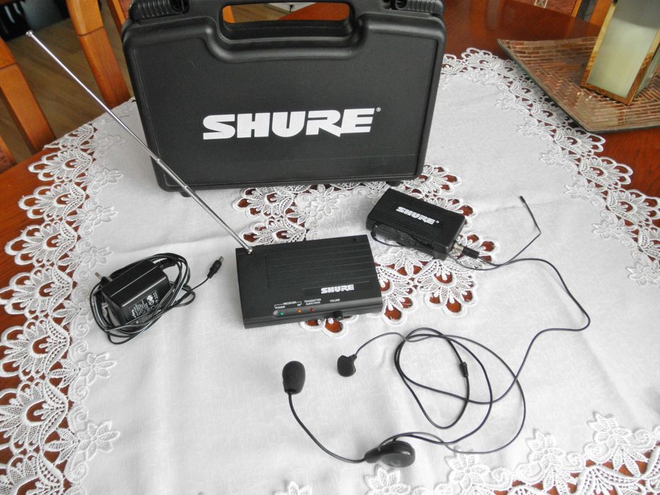 Oryginalny mikrofon SHURE nagłowny . Made in USA ( nie china ).