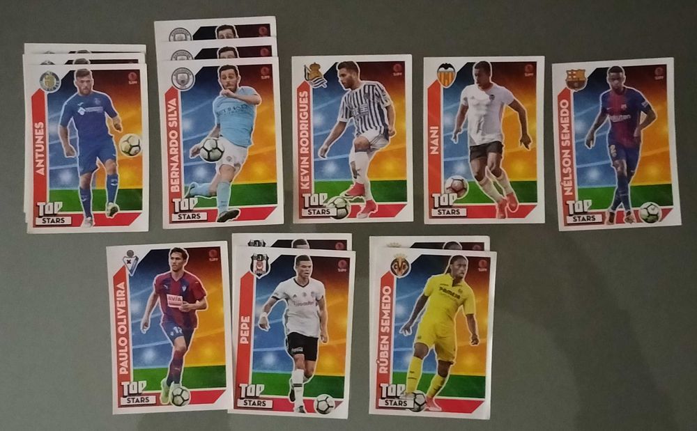 Lote de Cromos "Futebol 2017/2018" (lista na última foto)