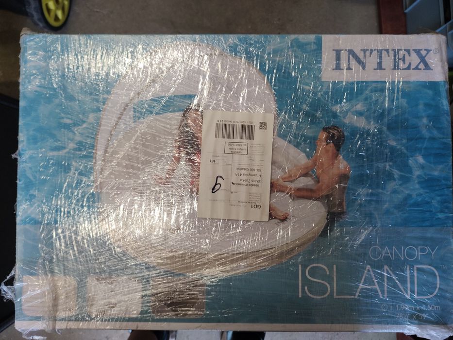 Intex . Materac. Pływająca wyspa z baldahimem .Nowa