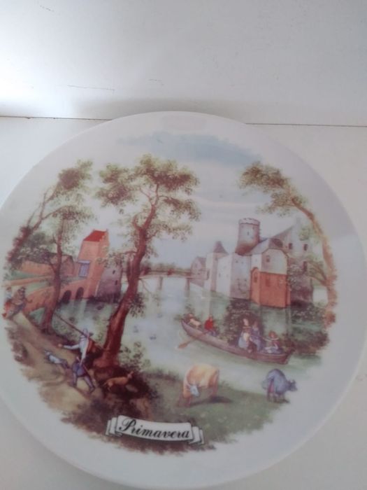 Conjunto Loucilis: pratos decorativos 4 estações