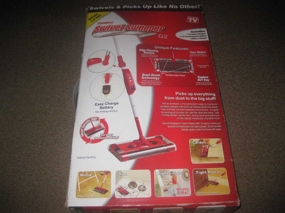 Aspirador Sem Fios “Swivel Sweeper” Novo e Embalado!