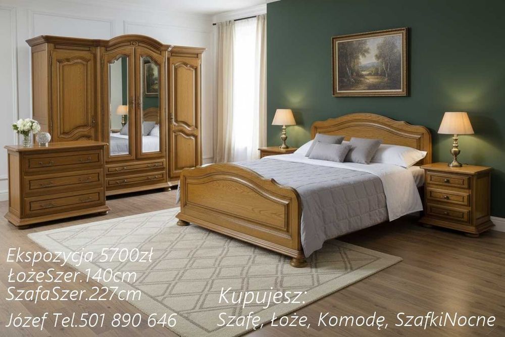 Meble do sypialni - Dębowe - Stylowe - Dowieziemy