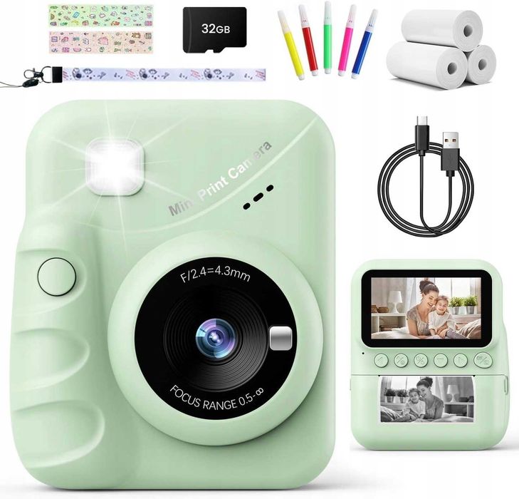 Aparat Natychmiastowy Kamera Dla Dzieci Drukarka Tiatua M9
