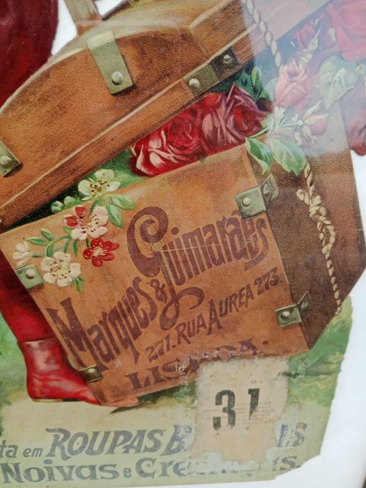 Maravilhosa Publicidade cartonada da Casa Marques & Guimarães