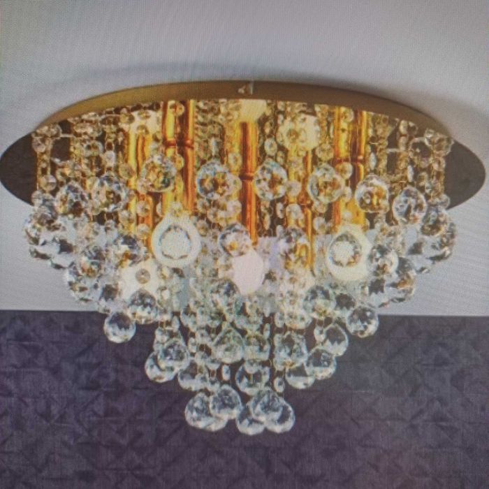 Lampa Plafon London Crystal 3 x E14 złoty