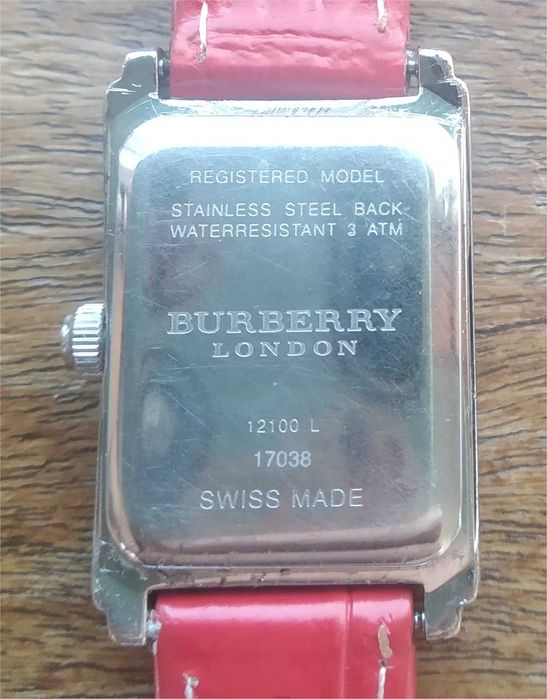 Relógio estilo Tank Burberry London - Swiss Made