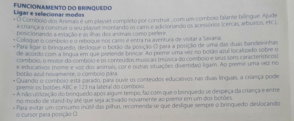 Comboio dos animais da Chicco