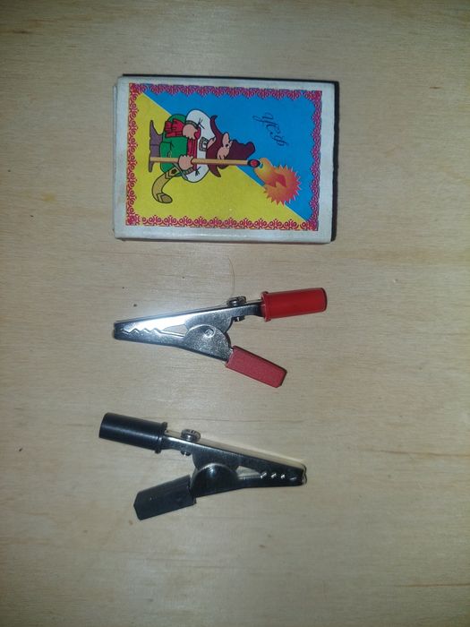 Крокодилы 4 шт для аккумулятора, пружинные зажимы