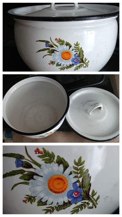 Кастрюля эмалированная . Судок для холодца. Чайник. Казанок.Котелок.