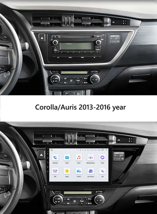 CarPlay Android Auto Radio FM RDS DAB Android WiFi 4G GPS USB MP3 MP4 Toyota Corolla Auris