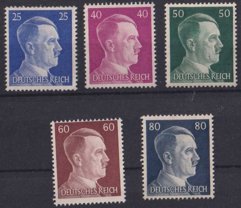 Selos Alemanha Nazi 1933/45- Cabeça Hitler NOVOS s/ charneira (5)