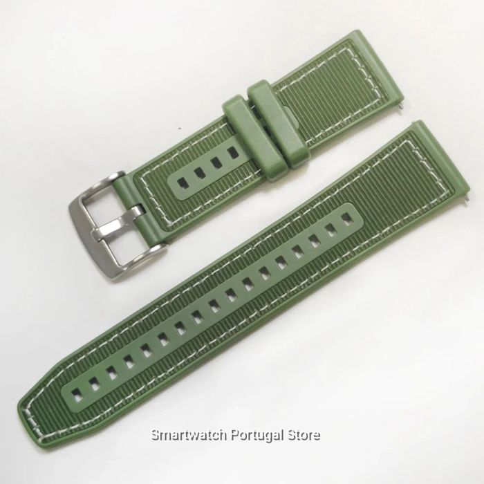 Braceletes 22mm, em Silicone e Nylon : Várias cores