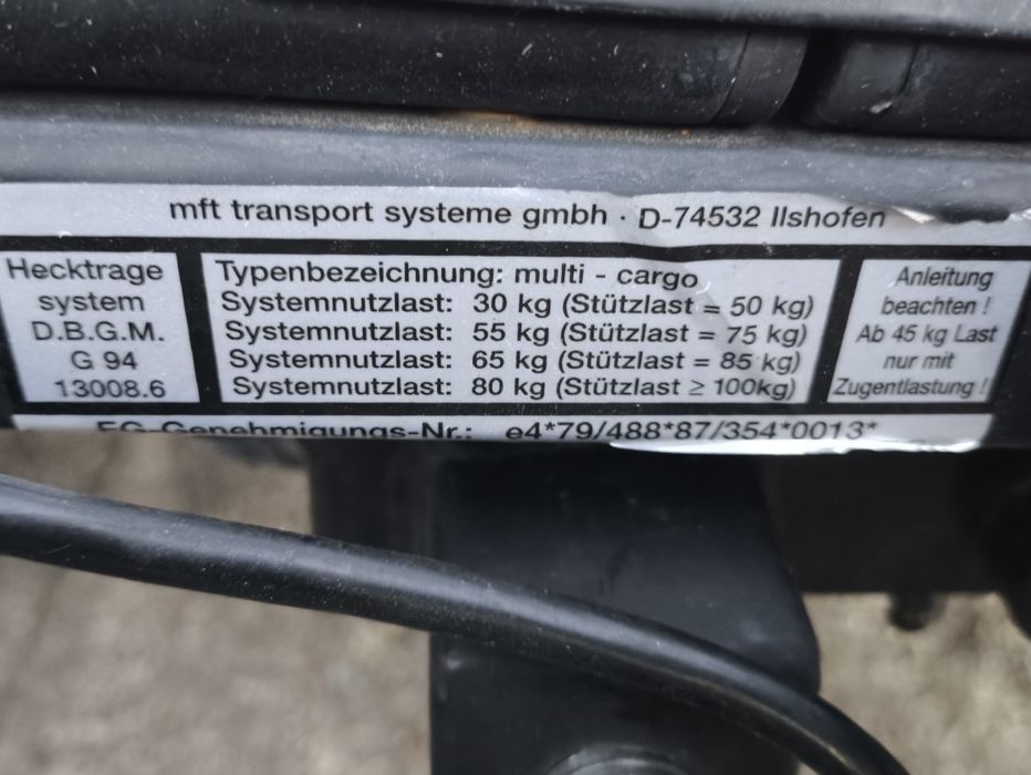 Bagażnik na dwa rowery MFT