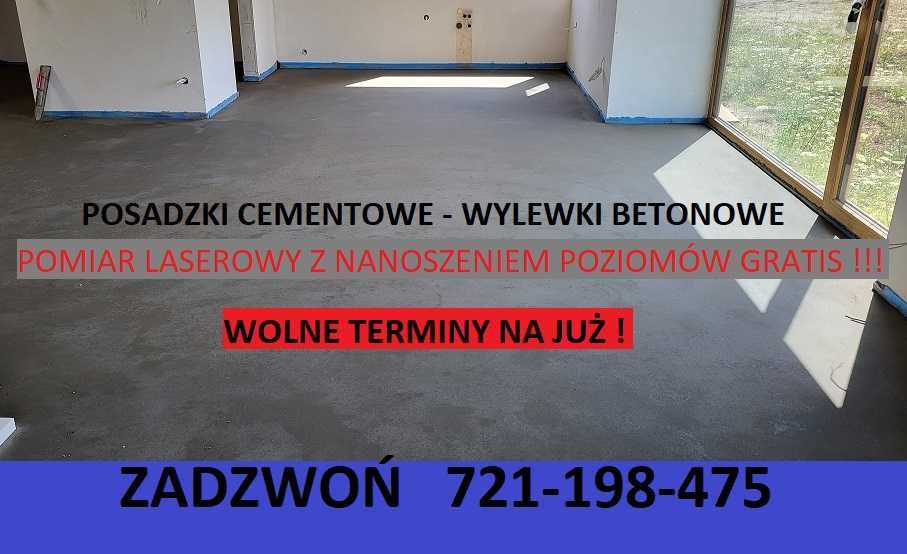 Posadzki cementowe - Wylewki maszynowe - Jastrych - Styrobeton
