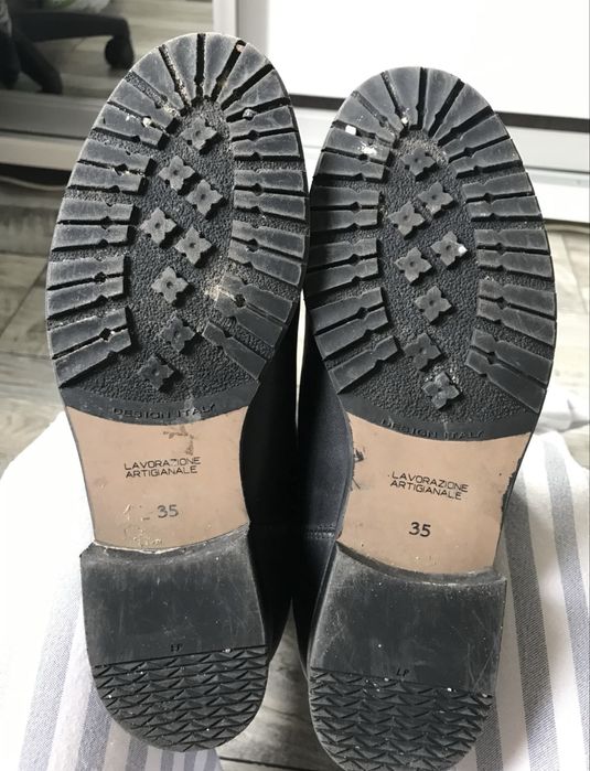 Кожа сапоги осень