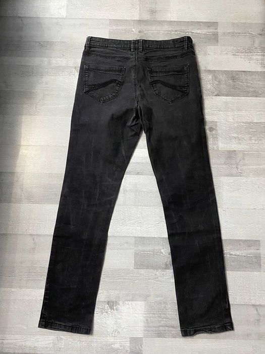 Spodnie proste skinny leg Yessica C&A 38 M czarne dżinsowe z elastanem