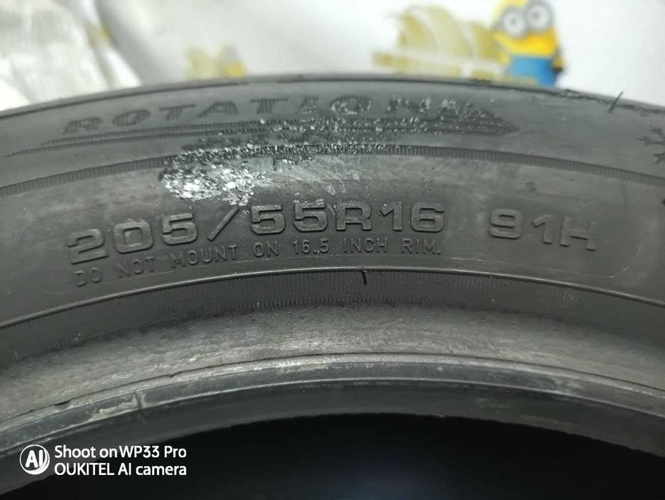 Шина Dunlop 205/55R16. 1шт Зима Розпаровка 2024р (0536)