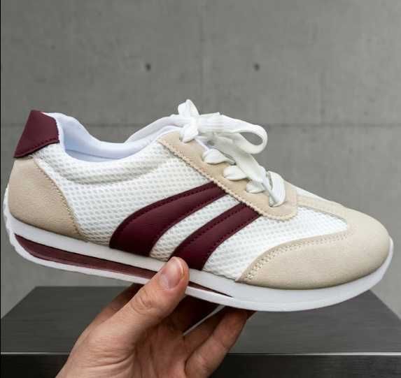 Białe sneakersy damskie r. 37 | Lekkie buty sportowe / trampki