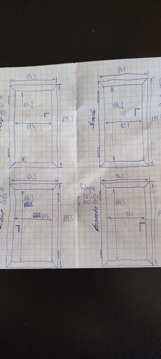 Drzwi wewnętrzne z litego drewna - 3szt.