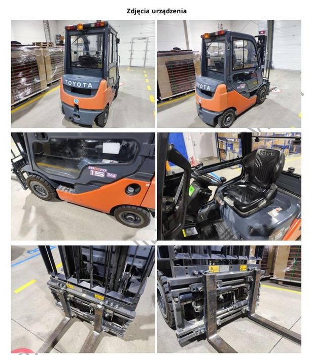 Toyota 02-8FDF15  Wózek widłowy Toyota 02-8FDF15 tylko 832 mtg